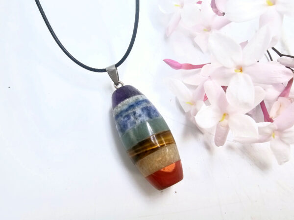 Chakra Barrel Necklace