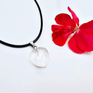 Clear Quartz Heart Necklace (1.5cm)