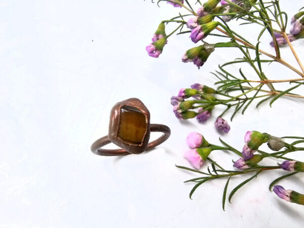 Copper Ring Tigers Eye
