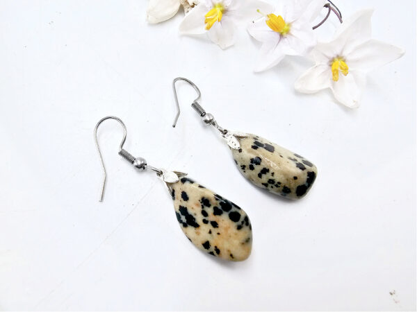 Dalmatian Jasper Drop Earrings