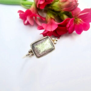 Labradorite Square Ring