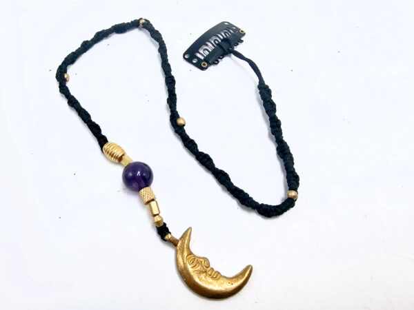 Macrame Hair Wrap A Amethyst Moon