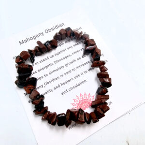 Mahogany Obsidian Chips Bangle