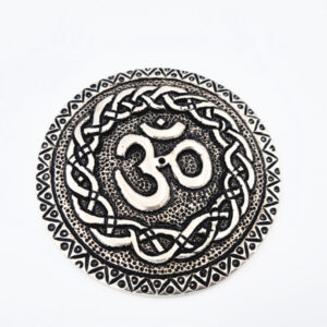 Om Round Incense Holder Metal