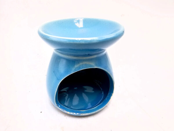 Oil Burner Ceramic Round Blue (6.5cm) - Image 2