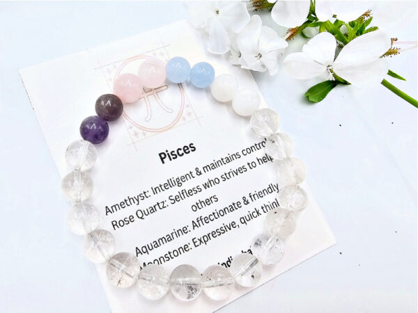 Pisces Zodiac Gemstone Bangle (19 Feb - 20 March)