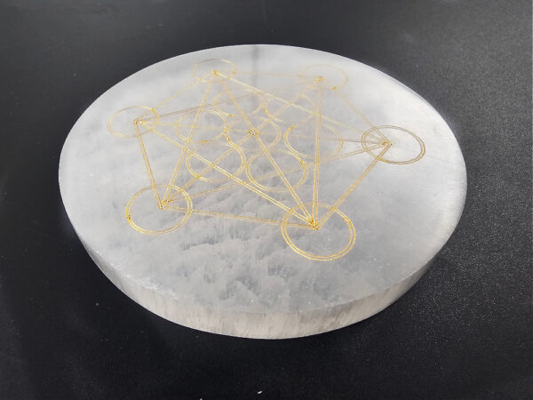 Selenite Charging Plate Round (10cm) Metatron - Image 2