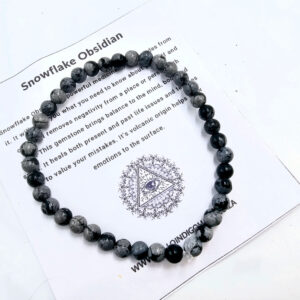 Snowflake Obsidian Bangle (4mm)