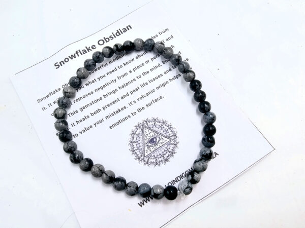 Snowflake Obsidian Bangle (4mm)