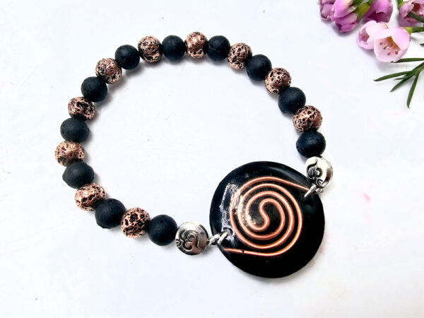 Tree Of Life Orgonite Bracelet With Copper Coil - Image 2