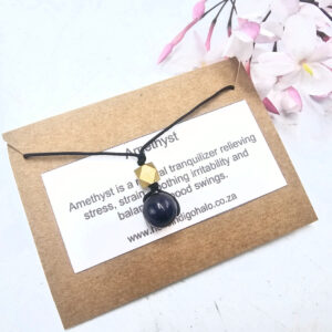 Amethyst Sphere Choker Necklace (10mm)