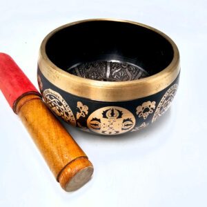 Black Brass Tibetan Singing Bowl (Medium)