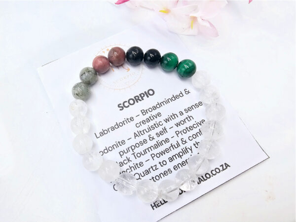Scorpio Zodiac Gemstone Bangle (24 Oct - 21 Nov)