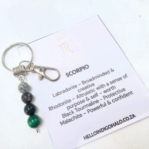 Scorpio Gemstone Key Ring