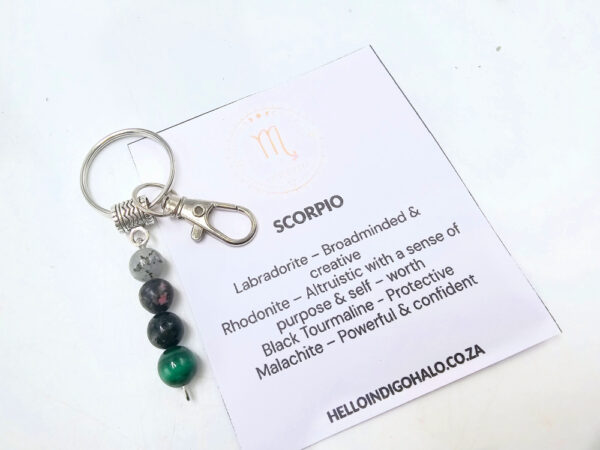 Scorpio Gemstone Key Ring