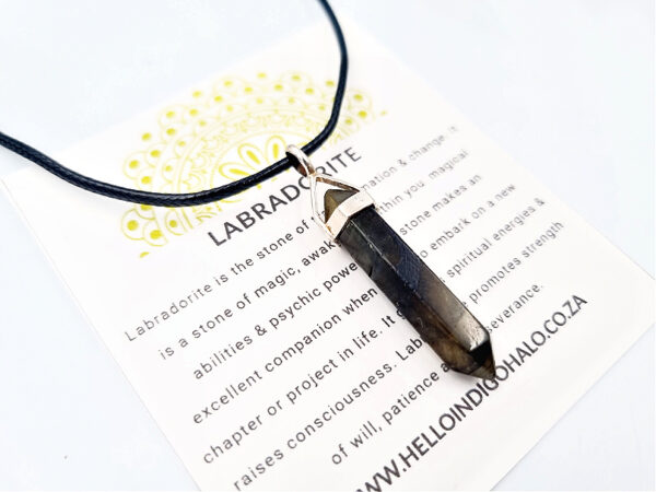 Labradorite Crystal Necklace (925 Silver)
