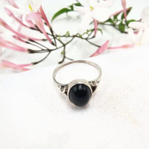 Black Onyx Celtic Ring
