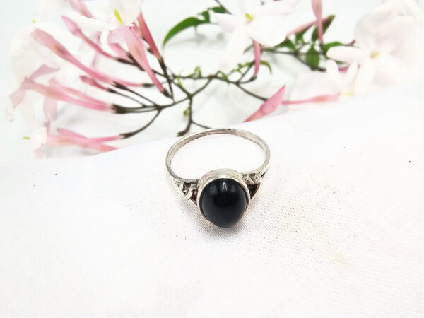 Black Onyx Celtic Ring
