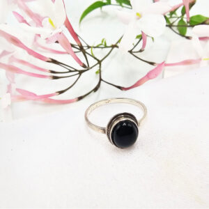 Black Onyx Oval Ring