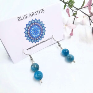 Blue Apatite Dangle Earrings