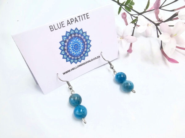 Blue Apatite Dangle Earrings