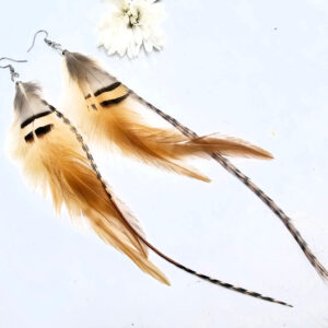 *Bohemian Feather Earrings (Brown)