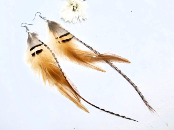 *Bohemian Feather Earrings (Brown)
