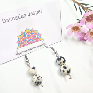 Dalmatian Jasper Dangle Earrings