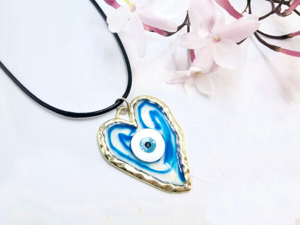 Evil Eye Heart Necklace