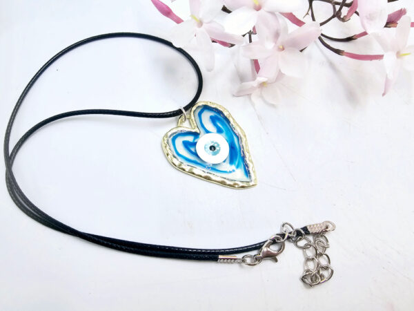 Evil Eye Heart Necklace - Image 2