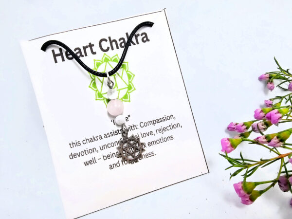Heart Chakra Necklace - Rose Quartz