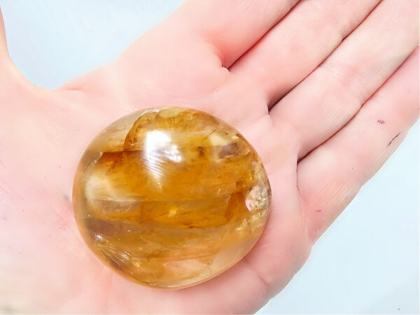 Hematoid Quartz Palm Stone