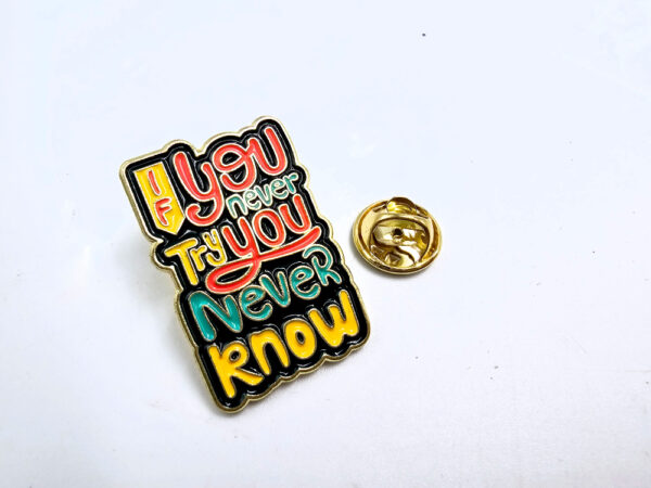 If You Never Try You Never Know Pin Badge