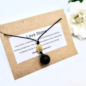 Lava Stone Choker Sphere Necklace (10mm)