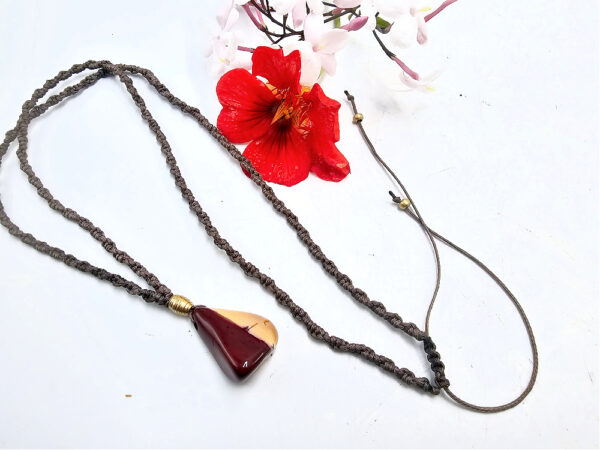 Mookaite Macrame Necklace - Image 2