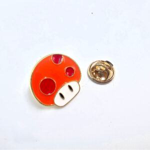 Orange Mushroom Pin Badge