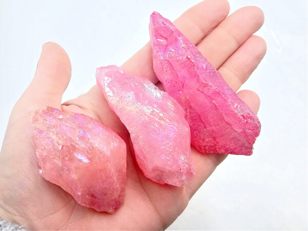 Pink Aura Quartz Stone