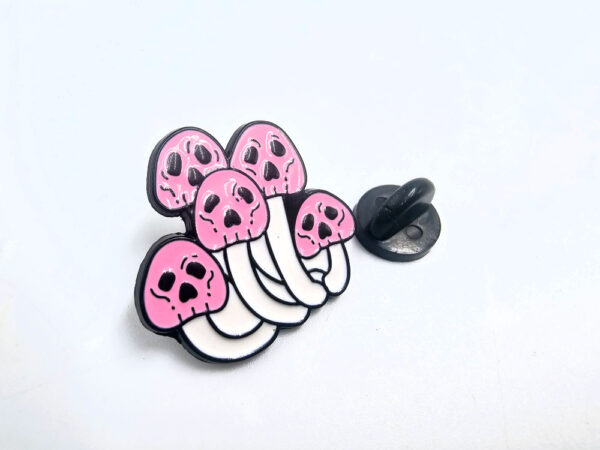 Pink Mushroom Pin Badge