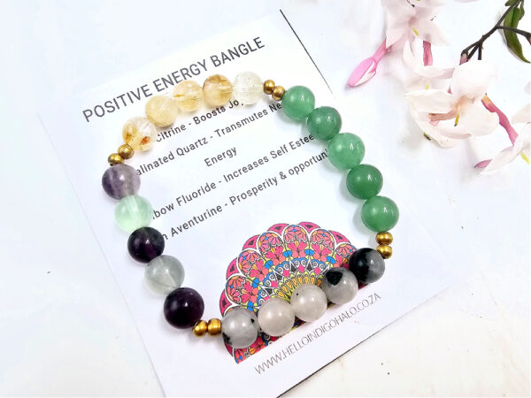 Positive Energy Gemstone Bangle (8mm)