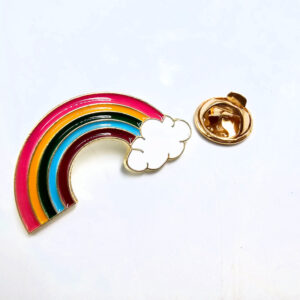 Rainbow Cloud Pin Badge
