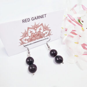 Red Garnet Dangle Earrings