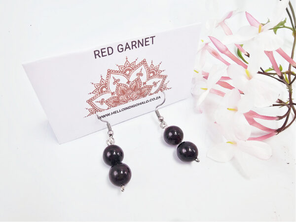 Red Garnet Dangle Earrings
