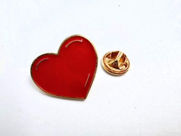 Red Heart Pin Badge