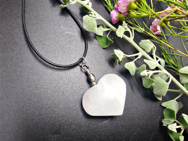 Selenite Heart Necklace