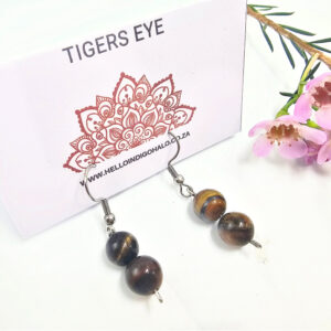 Tigers Eye Beaded Dangle Earrings