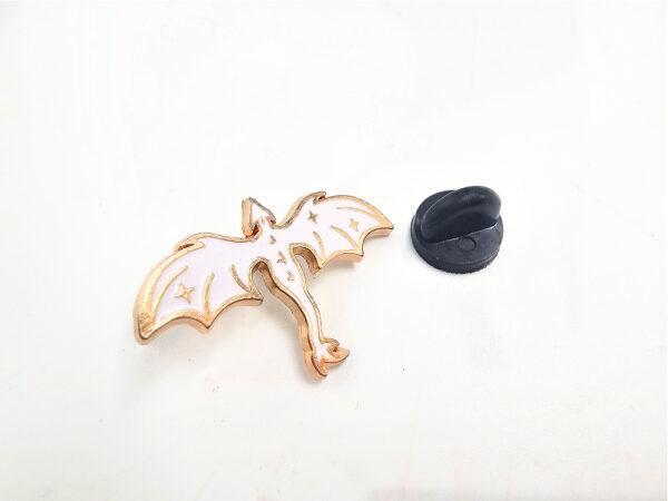 White Dragon Pin Badge