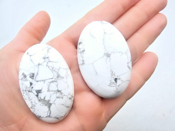 White Howlite Palm Stone
