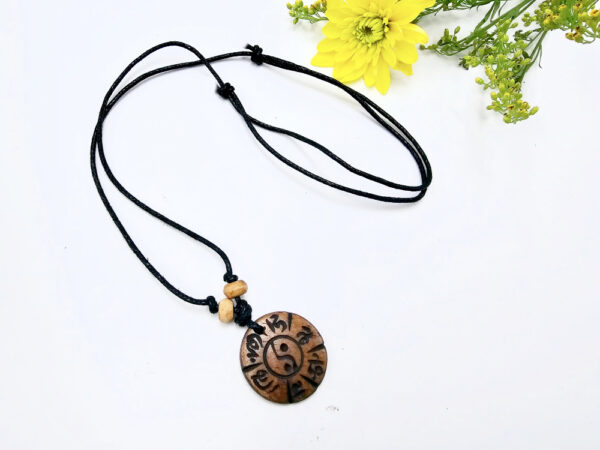 Yin Yang Necklace Brown - Image 2