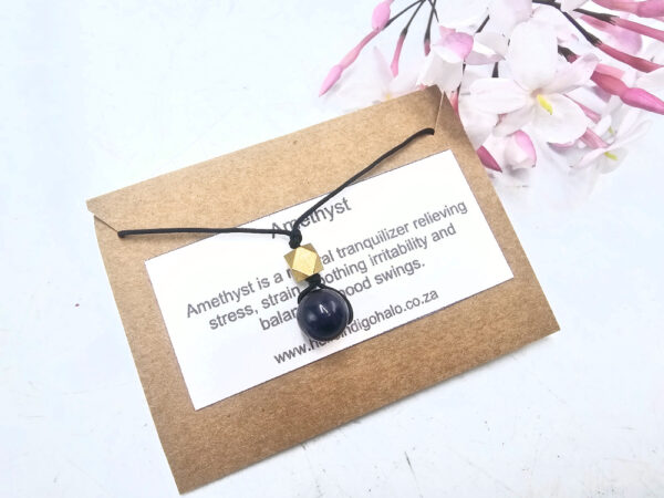 Amethyst Sphere Choker Necklace (10mm)