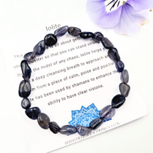 Iolite Gemstone Nugget Bangle